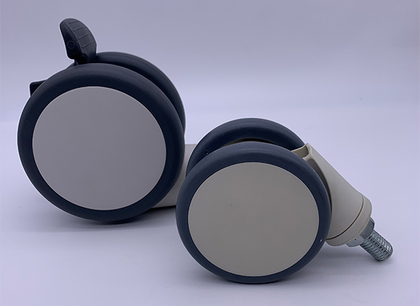 Рицинусы 2-колеса двойных колес потока шарнирного соединения 3 дюймов TPU медицинские