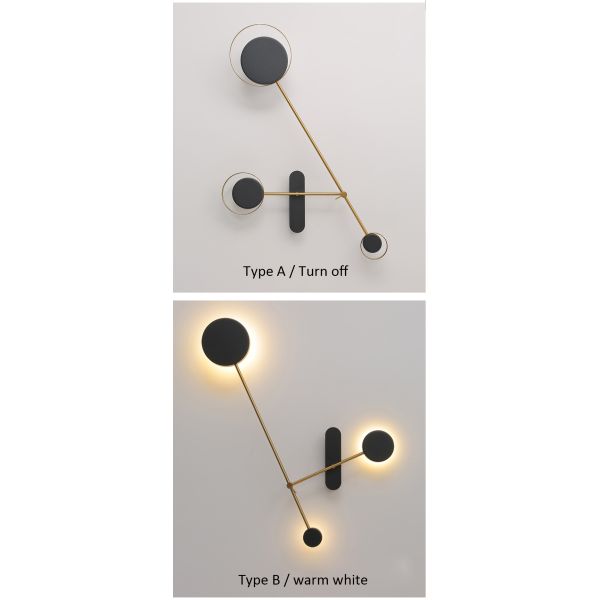 Modern minimalist wall light Home Bedroom swing arm lamp Adjustable Black loft round wall light(WH-OR-258)