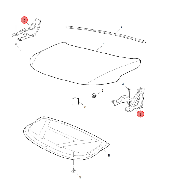 Стальная крышка двигателя козырь левый для MG6 EMG6 10155525 Долговечные характеристики