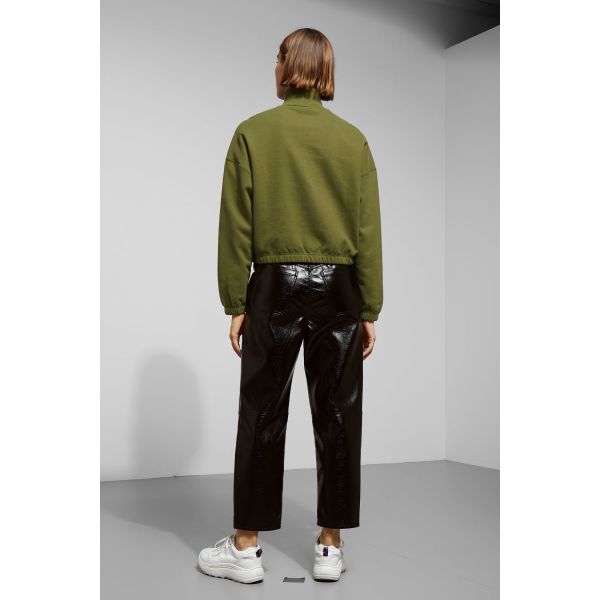 New Fashion Fall Clothing Turtle Neck Zipper Sweatshirt Women