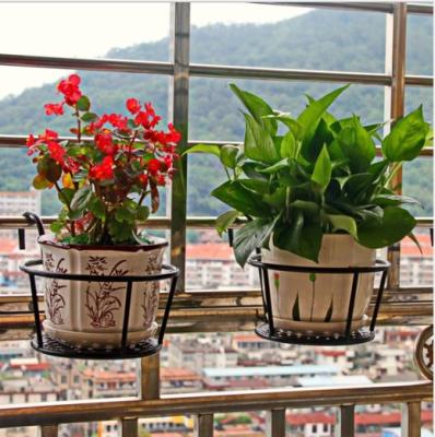 Black Single Tier Metal Flower Pot Stand , 18x22x12cm Single Tier Plant Stand
