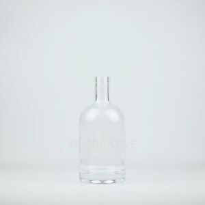 700ml Crystal White Vodka Glass Bottle Bar Top For Alcohol Packaging 680g CY-1010