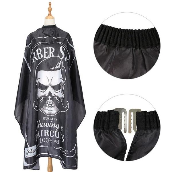 Barber Cape Large Size With Adjustable Snap Closure Waterproof Hair Cutting Salon Cape For Men, Women And Kids Black