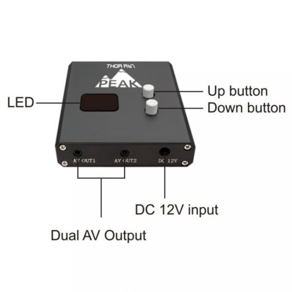 Video Receiver PEAK THOR R67 6.1G-7.2G for 64 Channels 6-7G FPV VRX