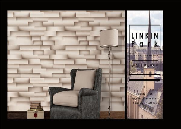 Modern Removable 3D Brick Effect Wall Covering Waterproof For Living Room