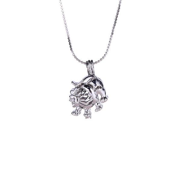 Natural  Freshwater Love Pearl Precious 12 Horoscope Zodiac  Cage Holder Necklace Pendant Gift Set