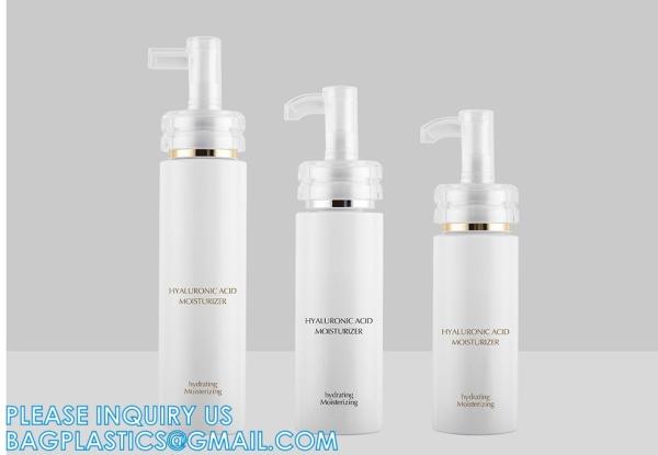 Shampoo Pump Bottle, Luxury Silver Cosmetic Packaging Face Cream Serum Essence Lotion Dispenser Pump Bottle