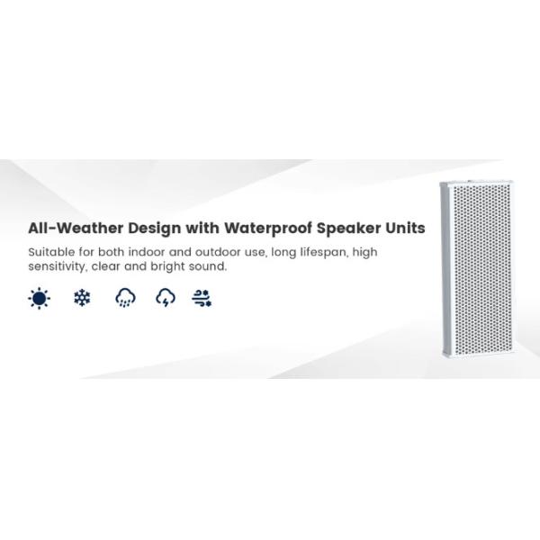 100V OEM ODM Waterproof Sound Column Speaker 20W Aluminum Material