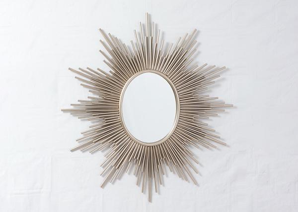 Large Size Pipe Sunburst Decorative Wall Hanging Mirror