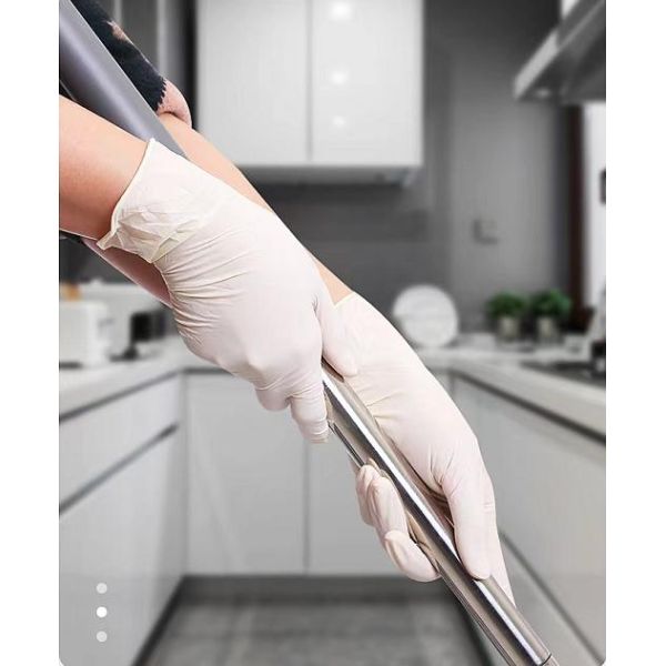 Anti Allergy White Gloves Disposable 7g Safe Health Nitrile Examination Gloves