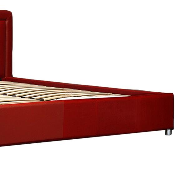 Apartment Antiwear Leather Storage Beds Double Size Multipurpose With Legs