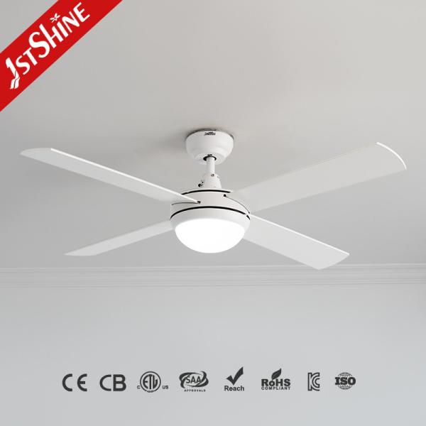 Modern White Ceiling Fan With Lamp Light 6-Speed DC Motor