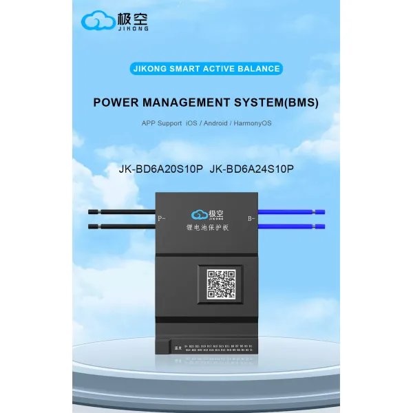 Jk BMS Bd6a24s10p Li-ion LiFePO4 100ah Lto Battery Jk BMS