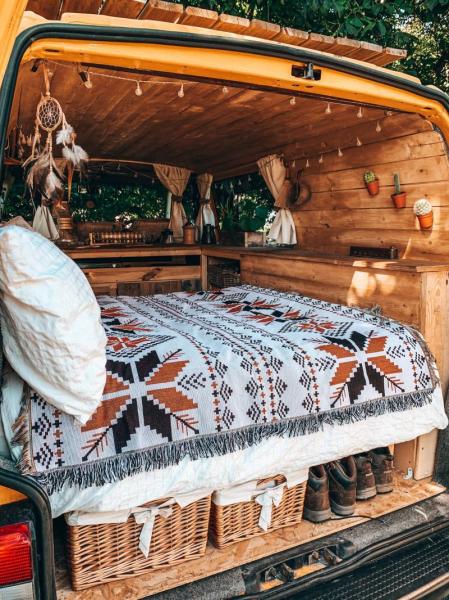 Y-Z Bohemian Ethnic Style Cotton Picnic Hiking Camping Blanket Carpet Tapestry Decoration Sofa Throw Blanket