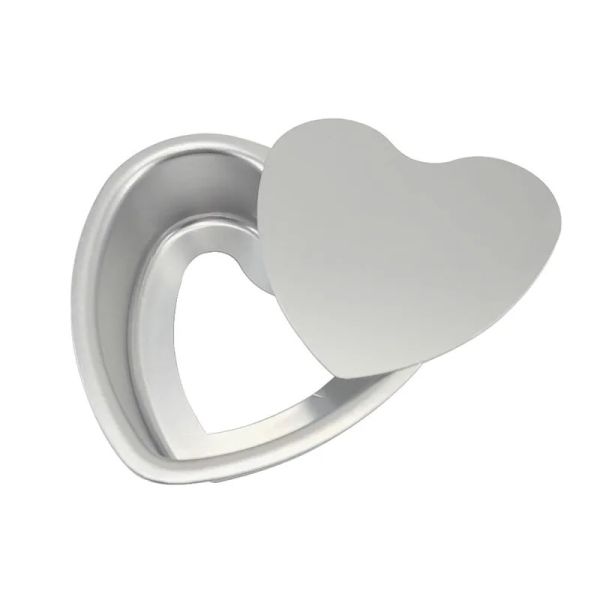 Removable Bottom Heart Cake Mold Commercial Bakery Equipment Aluminum Anode