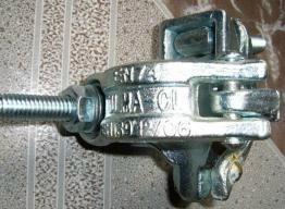 Metal Scaffolding Frames Hot Zinc Dipping Forged Swivel Clamps / Forged Double Clamps