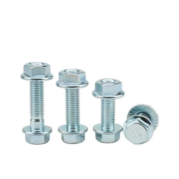 Stainless Steel Carbon Material Flange Bolts Black Oxide Zinc Finish DIN6921 M6/M8/M10 35mm Grade 8.8/10.9