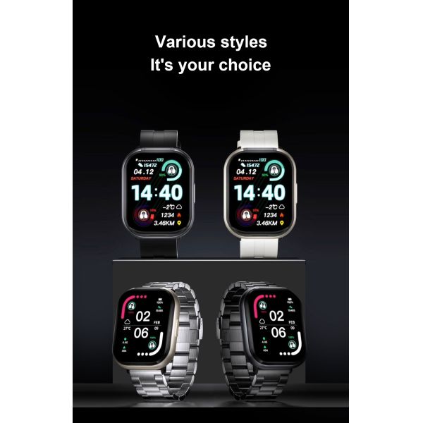 D12 Step Counter Smart Watch bluetooth 5.3 Calorie Tracker SmartWatch 2 In 1