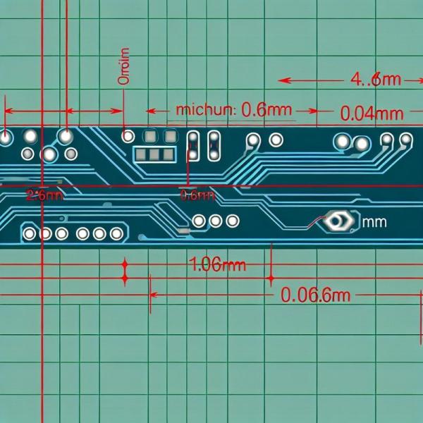 HDI PCBボード 0.04mm ライン幅 0.3mm BGAピッチ 16:1 側面比