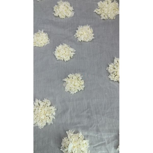 Leafy Tulle Mesh Fabric Embroidered Lace Fabric Floral Breathe Mesh Leafy For Costumes