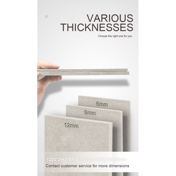 A1 Fireproof Waterproof Non Asbestos Fiber Cement Board Eco Friendly Fiber Cement Cladding