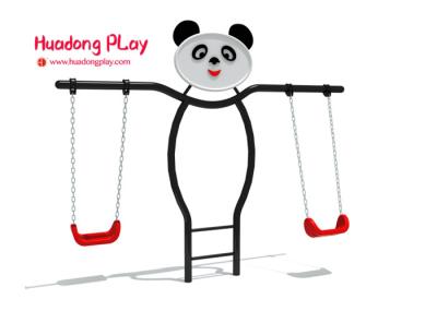 Fitness Plastic Swing Sets , Cute Commercial Swing Set Panda Design