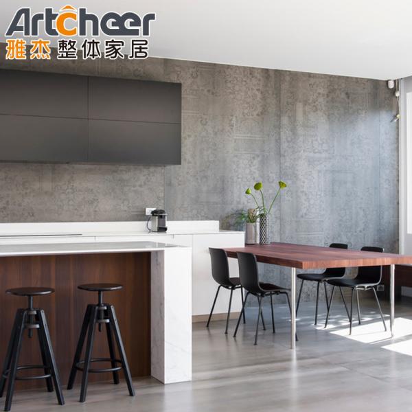 Customized Color Ready to Assemble Kitchen Cabinets with Island in Lacquer or Finish