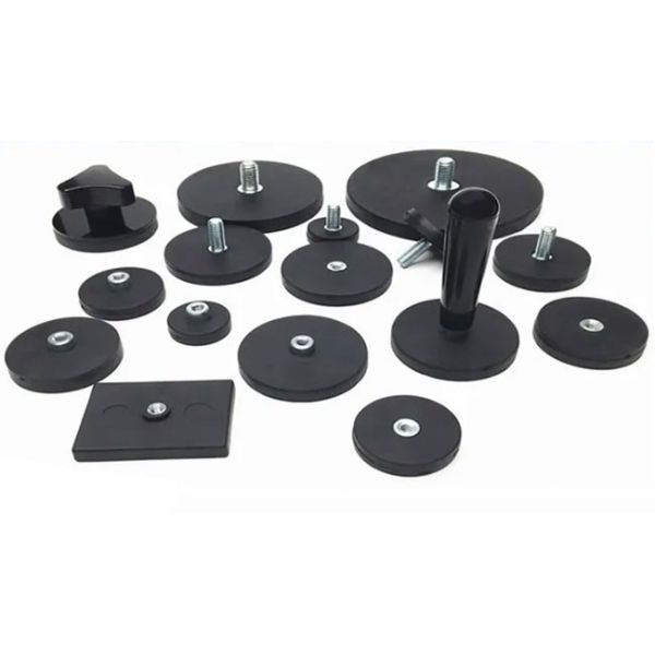 Handle Type Rubber coated Pot Magnet Max Working Temperature 80 Centigrade