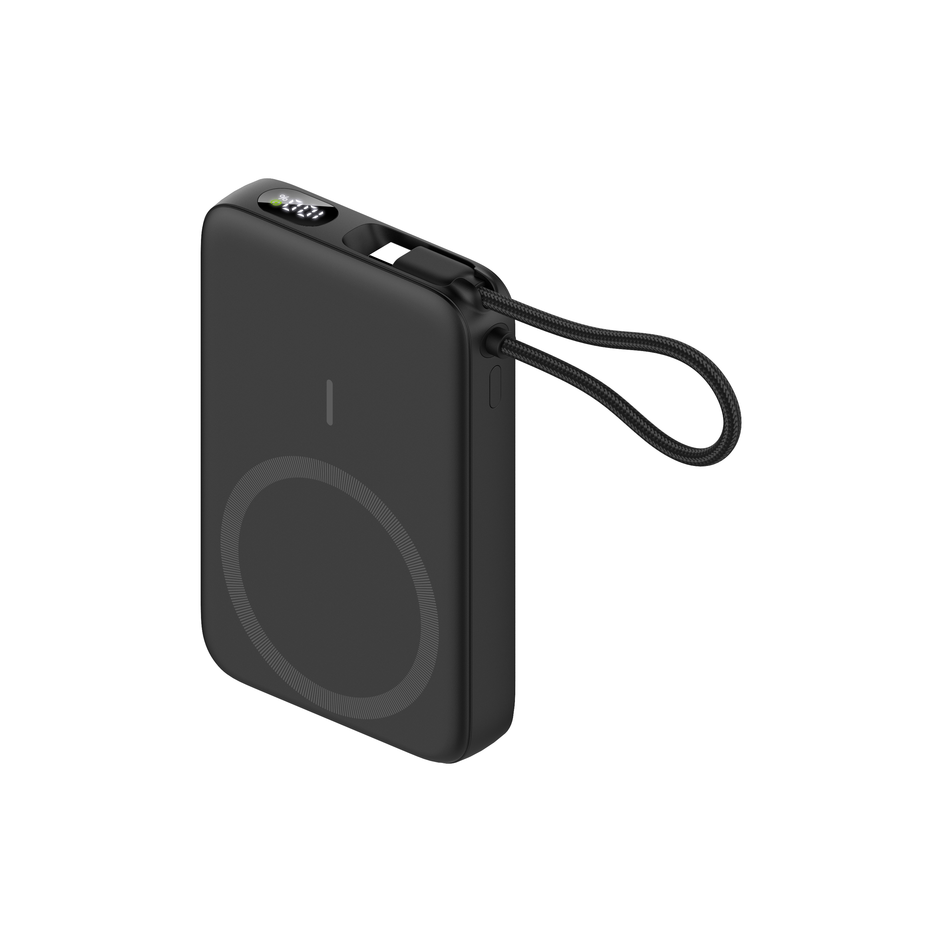 Stylish 10000mAh Magnetic Wireless Power Bank, 15W Wireless Charging(5W/7.5W/10W/15W), Built-in TypeC Cable with Max 22.5W Output, Foldable Kickstand Portable Charger