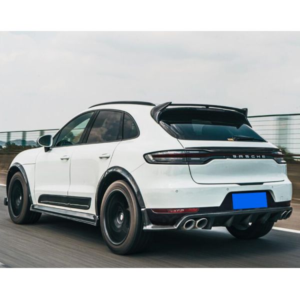 Kit de fibra de carbono de alta calidad Kit de cuerpo de Macan para Macan delantera y trasera faldas de lado spoiler cuerpo ancho