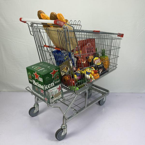 Certificado alemão do GV do carro do mantimento do supermercado do armazém do trole da compra do metal 210L