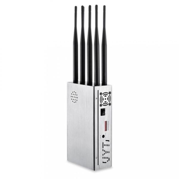 8 Antennas Cell Phone Blocker Jammer 2G 3G 4G 5G WIFI Signal With Bigger Hot Sink & Battery