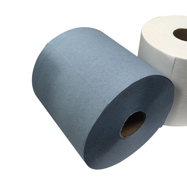 Heavy Duty Non Woven Woodpulp Cellulose Paper Wipe Roll 56gsm 25X37cm