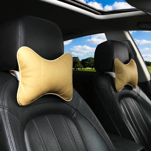 Universal Car Seat Neck Cushion Pillow Ventilate 28 * 18CM Beige Color