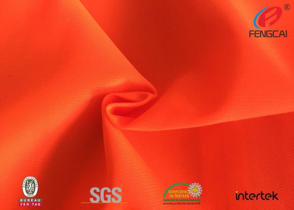 Uniform Workwear Fluorescent Material Fabric Warp Knitting EN20471 Anti Pilling