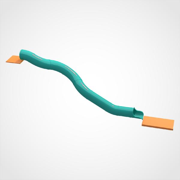 Toboggan de jeu extérieur en plastique commercial pour enfants de 3 à 10 ans