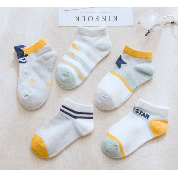 Custom Kids Boy Socks Cotton Baby Socks Knitting Kids Sock Plain Color
