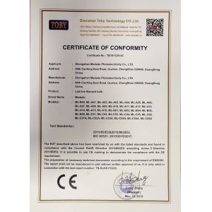 ZHONGSHAN MEDADO PHOTOELECTRICITY CO.,LTD Сертификации