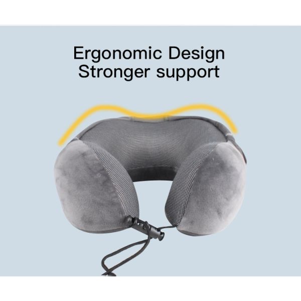 Travelling Airplane Memory Foam U Shaped Pillow with Hat Sustainable Fashion Style