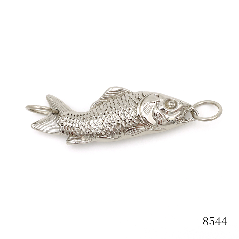 Heavy Duty 3D Metal Fish Tag Custom Design Logo Label Key Chain Tags Bag Decoration Accessories Hardware