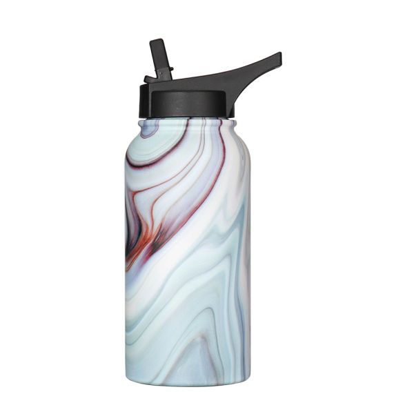 32oz Sports Insulated Stainless Steel Water Bottles With Straw
