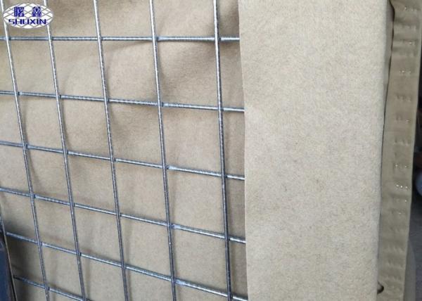 Certification beige de la CE de géotextile de sable de Gabion de boîte de barrières défensives militaires de Hesco
