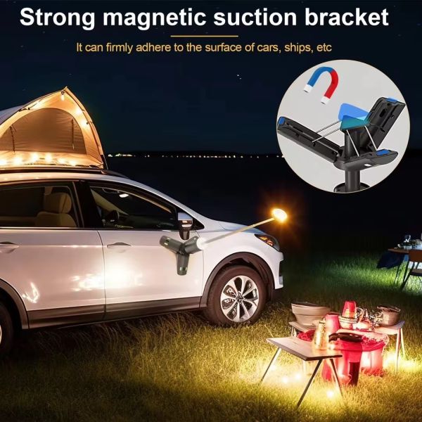 10000mAh Telescopic LED Camp Light Magnet Tripod Base Lightweight For Hiking Fishing 
 