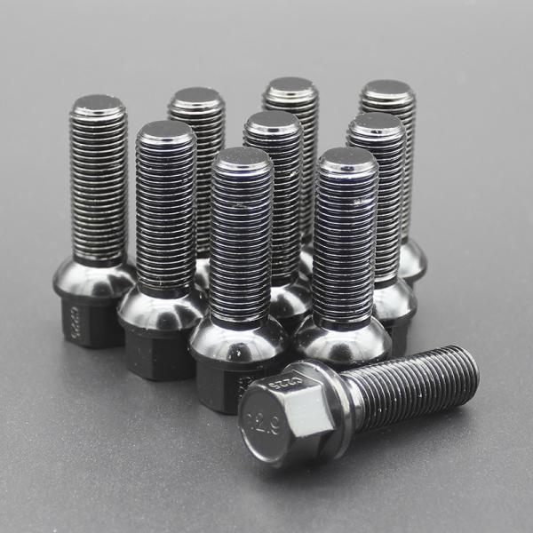 Shank 39mm R13 Extended Lug Bolt Grade 12.9 For VW Series Dual Coating Black Finish