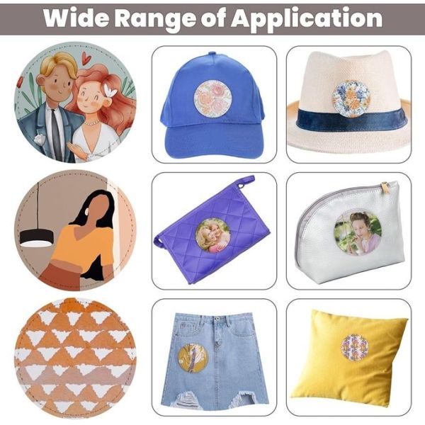 Different Shapes Blank Sublimation Leather Patches For Hat Shirt Dress Sweater Jeans Bags