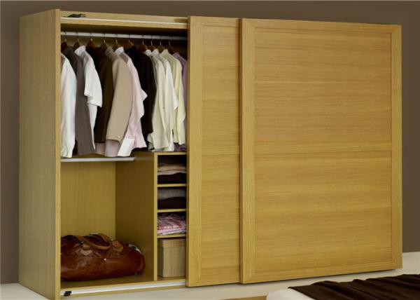 Free Standing Hinged Door Wardrobes Bedroom Shutter Door Wardrobe For Family