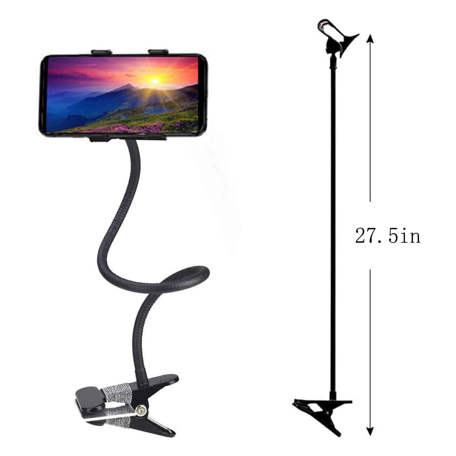 Держателя телефона кровати Gooseneck струбцины ширина руки 4.5inch регулируемого низкопробного длинная