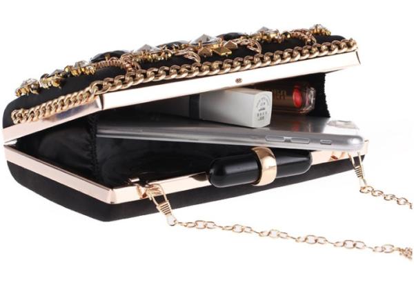 Bling Party Evening Clutch Bags Vintage Steampunk Handmade Embroider Beaded Evening Clutches