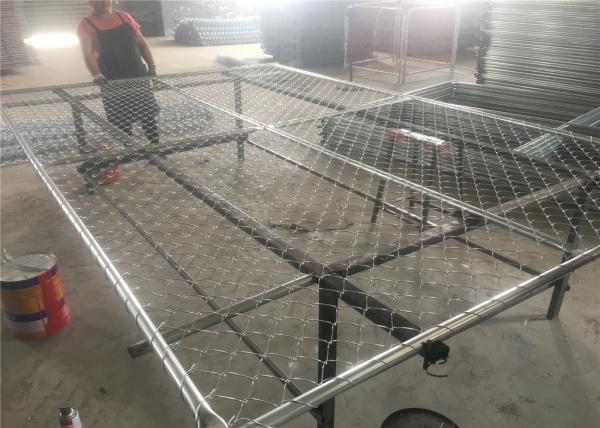 16GA/ 1.6mm thick  1⅗(40mm) pipes cross brace chain wire mesh 2x2 (50mm x 50mm) 8ftx12ft construction temp fence