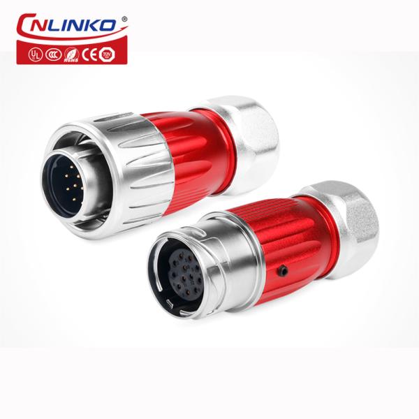 CNLINKO M20 12 Pin Connector Male Female Round Power Cable Plug Socket Waterproof Led Cable Connector Female Pin Connector